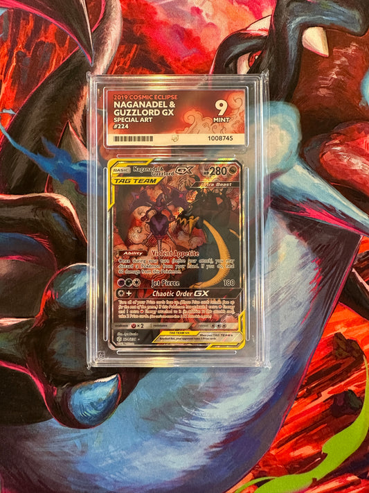ACE 9 Naganadel & Guzzlord GX (Alternate Full Art) - SM - Cosmic Eclipse (SM12)
