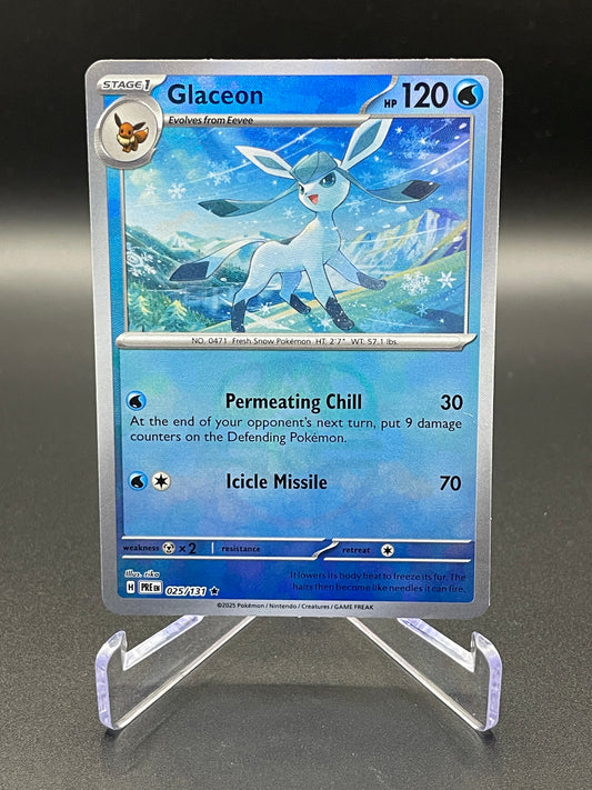 Glaceon (Master Ball Pattern) - SV: Prismatic Evolutions (PRE) 025/131 / Rare