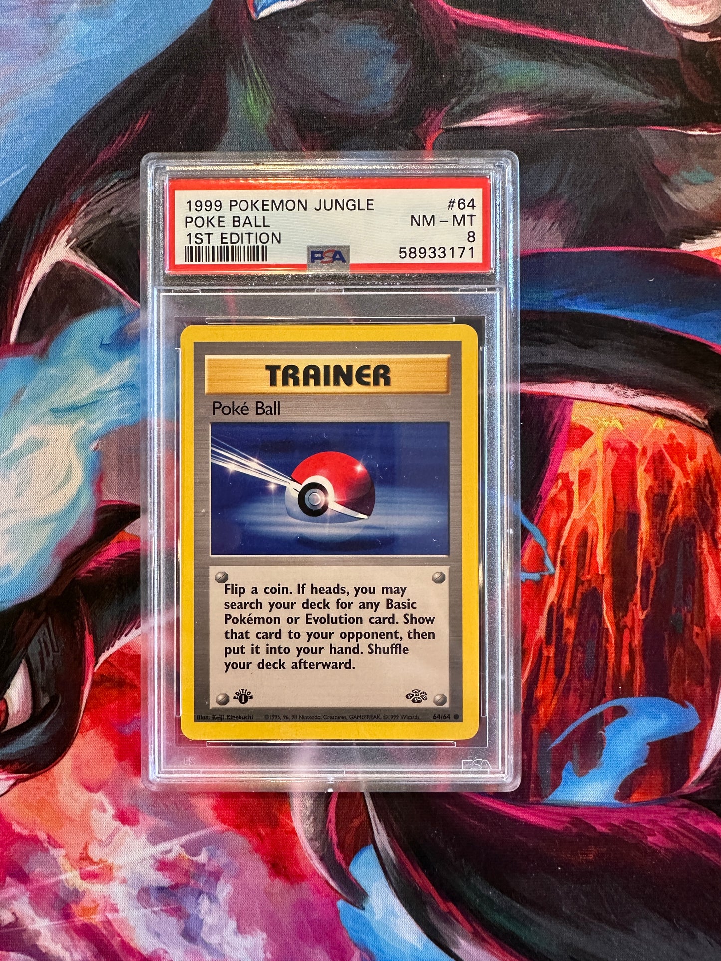 PSA 8 Poke Ball - Jungle (JU) - 64/64 / Common