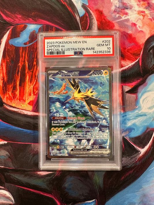 PSA 10 Zapdos ex - 202/165 - SV: Scarlet & Violet 151 (MEW)