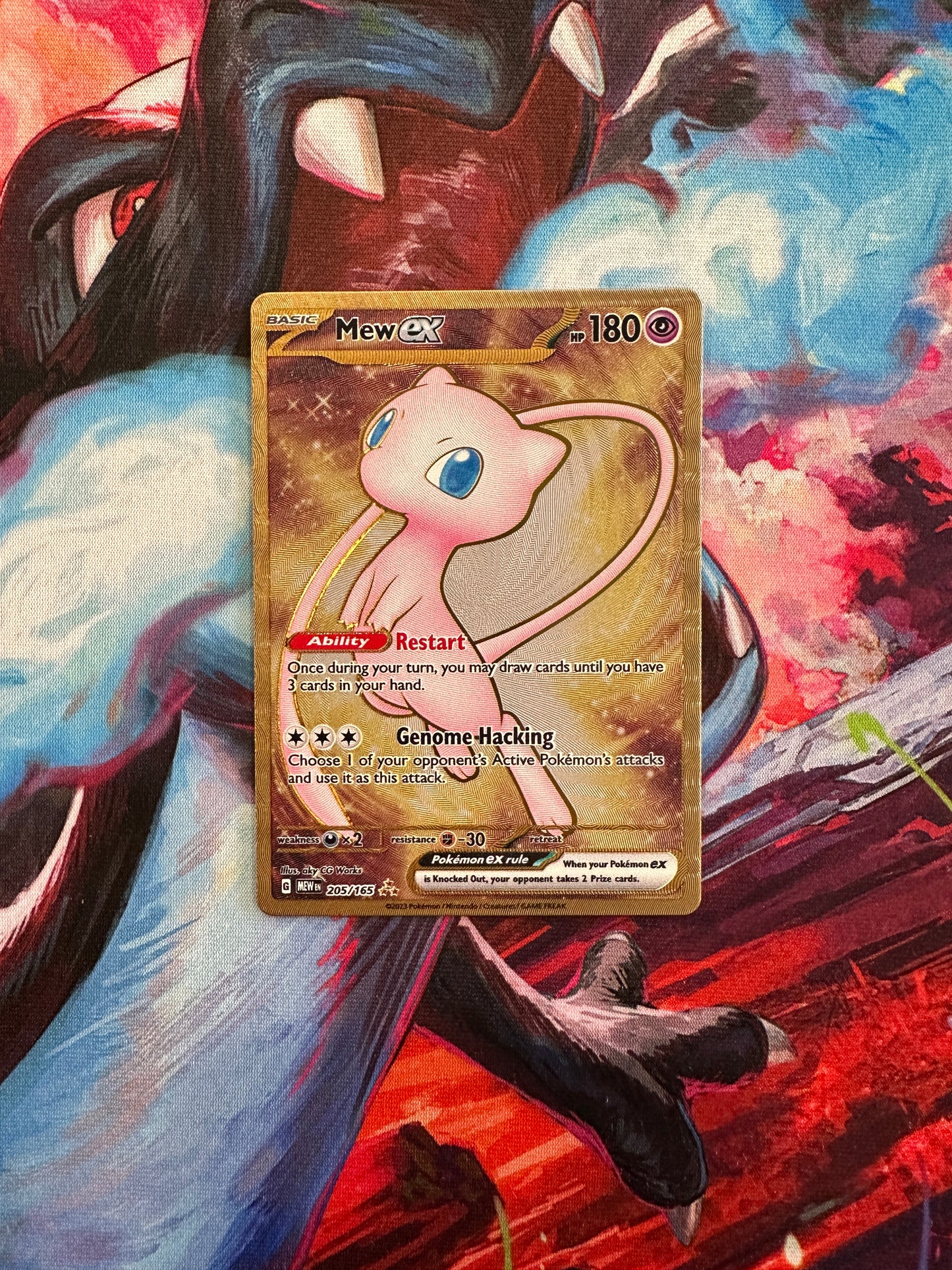 Mew ex - 205/165 (151 Metal Card) - SV: Scarlet & Violet 151 (MEW)