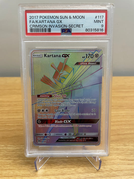 PSA 9 Kartana GX (Secret) - SM - Crimson Invasion (SM04)
