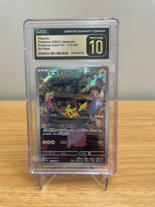 CGC Pristine 10 Pikachu - 173/165 - SV2a: Pokemon Card 151 (SV2a)